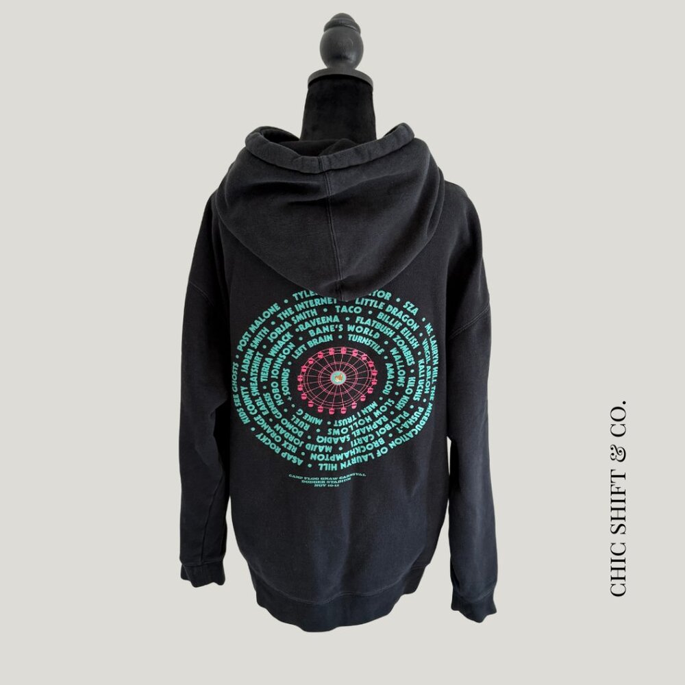 Golf Wang Dodger Stadium Hoodie - Black & Pink, Women’s M (Limited Tour Piece)